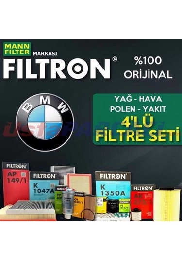 Bmw 3.20 D Mann Filtron Filtre Bakım Seti E46 2002-2005 (495301367)