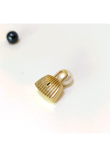 Asma Kilit İstirideye Çanta Kolye Ucu 14 Ayar Altın Hd Videolu - 14 Ayar