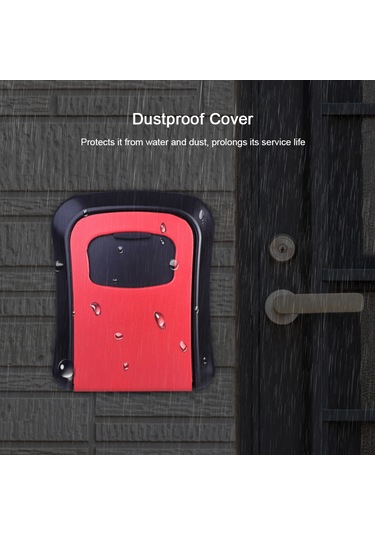 Kangvka Alüminyum 4 Basamaklı Kombinasyonlu Anahtar Saklama Kutusu, Toz Kapaklı, Gözlük/duvar Montajlı, Güvenli Depolama, Siyah, Ks008 Diğer