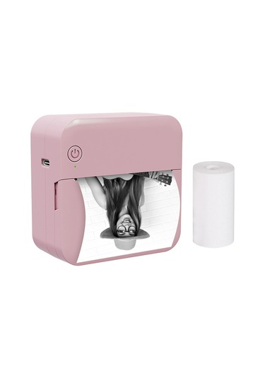 Padalink P7 Mini Termal Yazıcı 57mm, Bluetooth İle Bağlanabilir, Siyah-beyaz Baskı, Not/resim/yazı Yazdırır, 1000mah Pil, Pembe