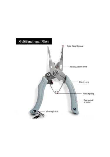 Ranyeek Çelik Micro Yem Pensi - 138mm Multifonksiyonlu Olta Aleti Buğday Rengi - Kılıf Ve Lanyard Dahil
