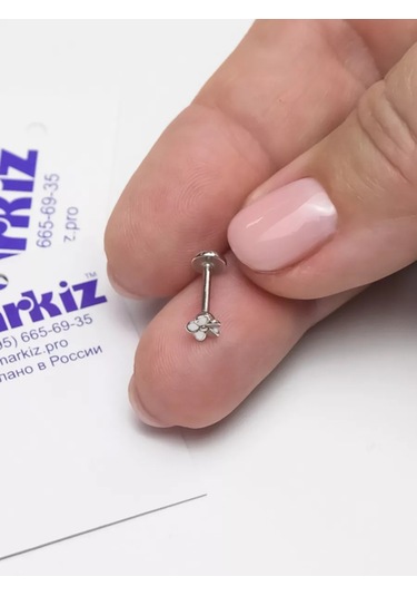 Markiz Gümüş 925 Kulak Kıkırdağı İçin Labret Labret Piercing 192262704 Gümüş