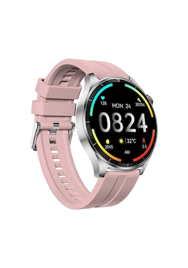 Thull Tw1-02 Gri Akıllı Saat + Pembe Slıkon Kordon
