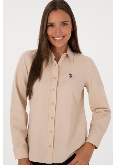 U.s. Polo Assn. Kadın Kum Gömlek Basic 50316711-vr085 Kum