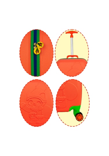 Wexta Wx-410 Disney Serisi Turuncu Kız Çocuk Çocuk Valizi Turuncu