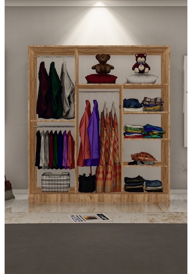 Metalia Same 3 Kapili Sürgülü Gardrop