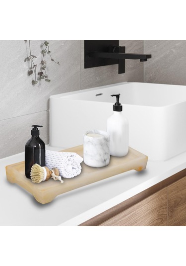 Suntek Mermer Banyo Tepsileri Takı Organizatör Dresser Mumlar Diğer
