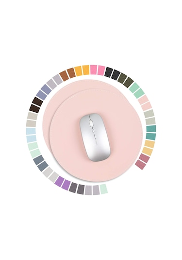 2'li Paket İnce Su Geçirmez Pu Deri Mouse Pad Dikişli Kenarlar Diğer