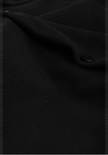 Deepsea Erkek Siyah Likralı Rahat Kalıp Cepsiz Kaşe Ceket Çıt Çıtlı, Esnek Şık Model Ceket 0760 Siyah