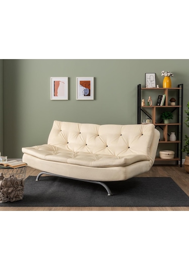 Pafu Rivo Üçlü Yataklı Koltuk - Soho Krem Krem