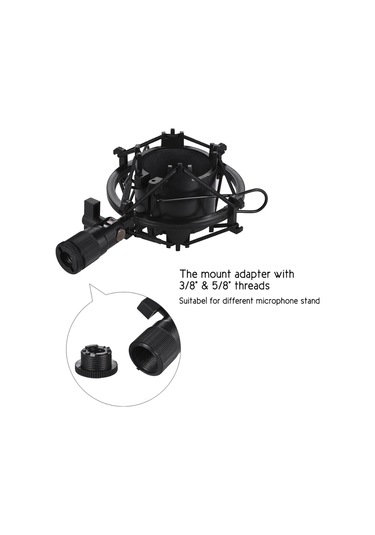 Mufunye Univerdal Kondansatör Mikrofon Mikrofon Şok Montaj Tutucu Braketi Plastik Titreşim Önleyici Çevrimiçi Yayın Stüdyosu Müzik Kaydı İçin A