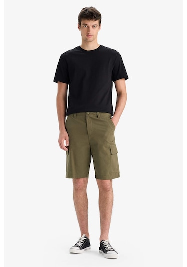 Defacto %100 Pamuk Regular Kargo Cepli Bermuda Şort E1708ax25smkh447 Haki Defacto %100 Pamuk Regular Kargo Cepli Bermuda Şort E1708ax25smkh447 Haki
