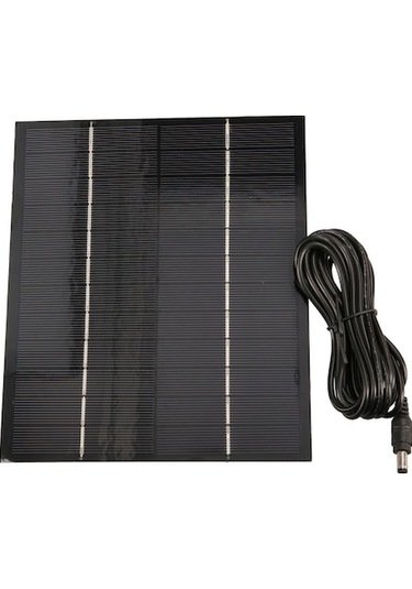 6w 12v 500ma Monokristal Güneş Paneli, Ip65 Su Geçirmez, 5521 Dc Çıkışlı, Kamp Ve Bahçe Aydınlatması İçin