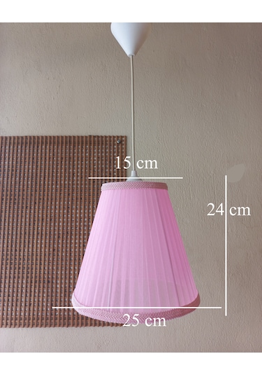 N-13 Pembe Organze Yatak Odası Çocuk Ve Bebek Odası Avize Pembe