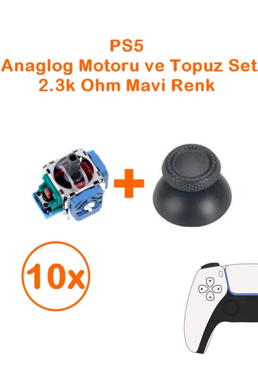 10 Adet Ps5 Analog Motoru Ve Başlık Topuz Set