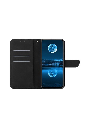 Samsung Galaxy A05s 4g Kılıf Pu Deri Cüzdan Baskılı Çizgi Telefon Kılıfı Çok Renkli