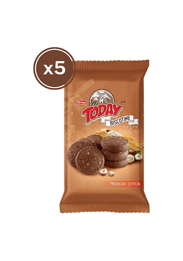 Biscotime Kakaolu Fındık Parçacıklı Kurabiye 250 Gr. (5 Adet)