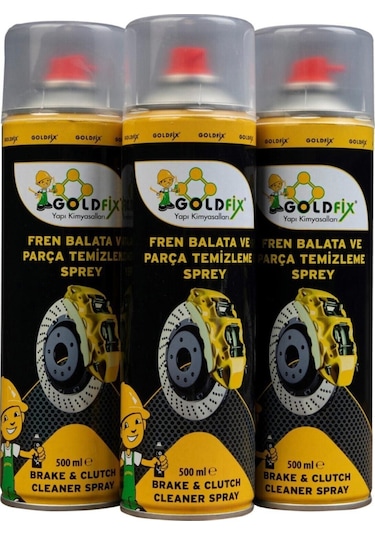 Goldfix Fren Balata Ve Parça Temizleme Sprey 500 Ml 350gr X 3 Adet 3'Lü Set