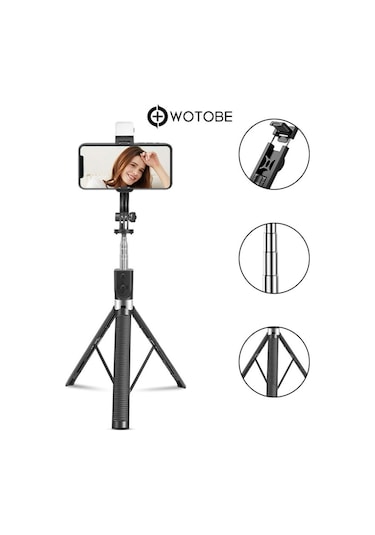 7 Kademeli 360 Derece Ayarlanabilir 1.70 Metre Kumandalı Kamera Sabitleyici Tripod