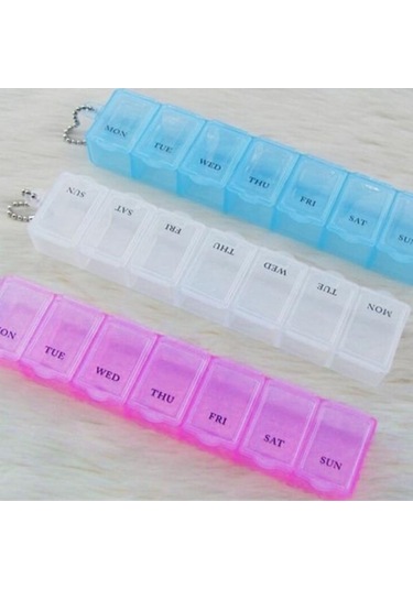 Novahub Pembe Mjj 7 Gün Haftalık Tıp Sağlık Tablet Tutucu Saklama Kabı Vaka Hap Kutusu Pembe Pembe