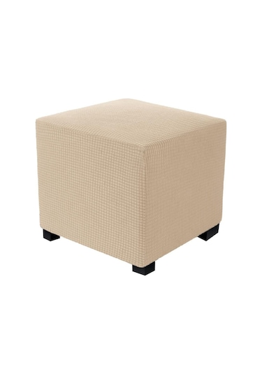 Haki Jakarlı Dayanıklı Kare Streç Ayak Dayama Tabure Mobilya Koruyucu Dikdörtgen Tezgah  S