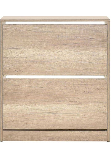 Flat Duo 2 Katlı Geniş Ayakkabılık Açık Ceviz Tori 73x84x26 Cm Gxyxd