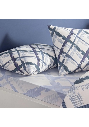 Taç Ranforce Çarşafı Lastikli Çift Kişilik Nevresim Takımı-briza Mavi MAVI