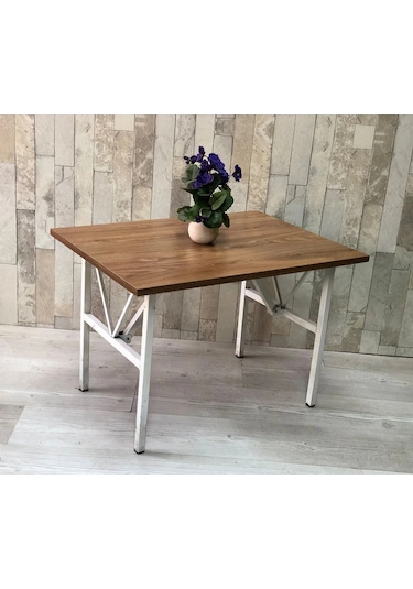 Beyaz Orta Sehpa 70x50 Cm, Oturma Grubu,koltuk Takımı, Çayseti, Bahçe, Balkon,ofis Beyaz-ceviz