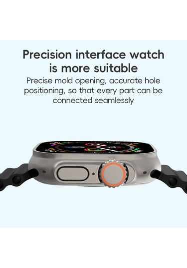 iOs Watch Uyumlu 42mm Zga Ocean Silikon Saat Bandı İçin Siyah