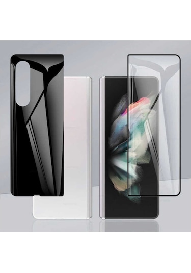 Samsung Uyumlu Galaxy Z Fold 3 2.5D Glass Ekran Koruyucu Siyah