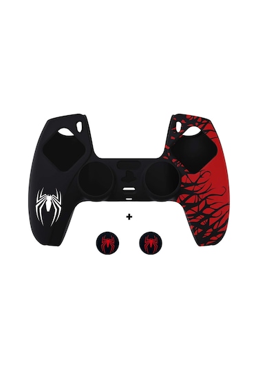 Ps5 Dualsense Spider-man Koruyucu Silikon Kılıf + Analog Silikon Koruyucu