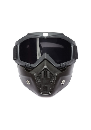 Taktik Yüz Maskesi Özel Kuvvetler Tam Yüz Anti-darbe Gözlük Açık Askeri Fan Toz Ve Sis Geçirmez Sürüş Gözlük Cs Maskesi Yellow