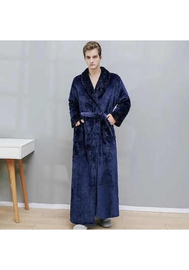 Kadın Sonbahar Ve Kış Sıcak Uzun Mercan Kadife Kalın Çift Banyo Çok Renkli