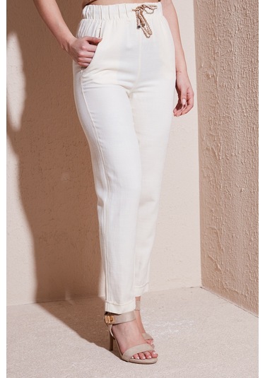 Fashion Friends Kadın Pantolon 24y0250k1 Natural Krem