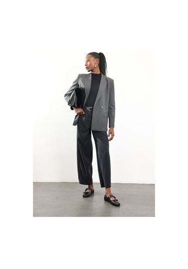 Antrasit Çift Düğmeli Blazer Ceket 17165 Antrasit