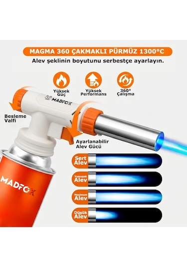 Madfox Magma 360 Çakmaklı Pürmüz Beyaz
