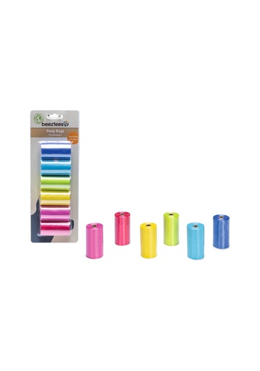 Beeztees Köpek Dışkı Toplama Poşeti, Çeşitli Renklerde, 6x20adet