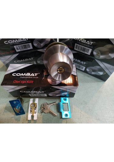 Combat Topuzlu Kapı Kilidi Kollu Otel Tipi Gri-saten Oda