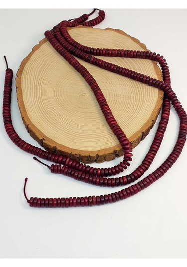 Bileklik Boy Yarım Dizi Ud Ağacı Ahşap Rondela Kesim 7.5 2.5mm 45300 18cm Uzunluğundadır Çok Renkli