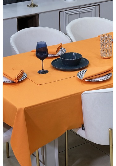 Dream Kumaş Peçete Modelleri Leke Tutmaz Kumaş Peçete Çeyiz Seti 6lı Paket Turuncu