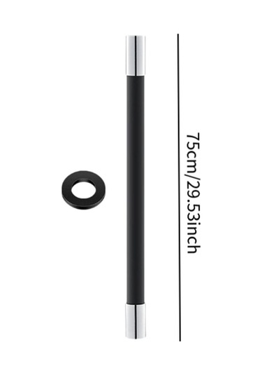 Suntek Balkon, Banyo, Mutfak Için Esnek Su Musluğu Borusu Uzatma Siyah