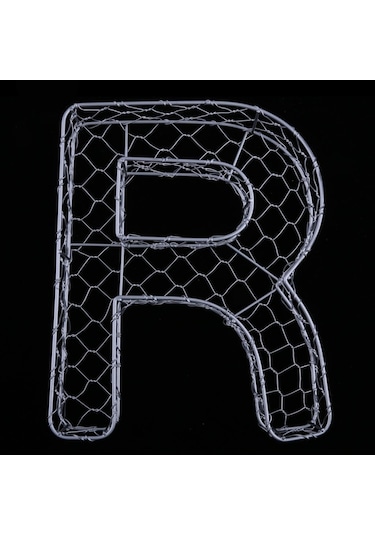 Suntek Magideal Alfabe Demir Tel Çelenk Çerçeve Etli Saksı Metal R
