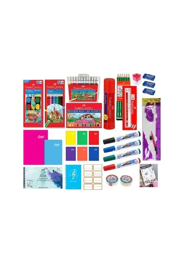 Okula Dönüş Ilkokul 2. Sınıf, 3. Sınıf, 4. Sınıf Kırtasiye Seti Çantasız Ful Set Yok Yok 36 Parça