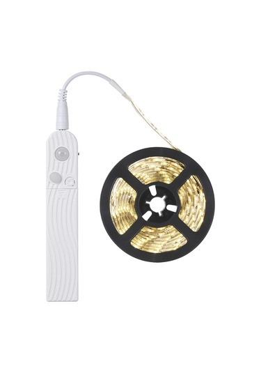 Maiyame Usb Şarjlı Pır Sensörlü 60 Led Şerit Lamba, 3 Işık Modu, Ip65 Suya Dayanıklı, Dolap Ve Gardırop İçin Taşınabilir Aydınlatma Sıcak Beyaz