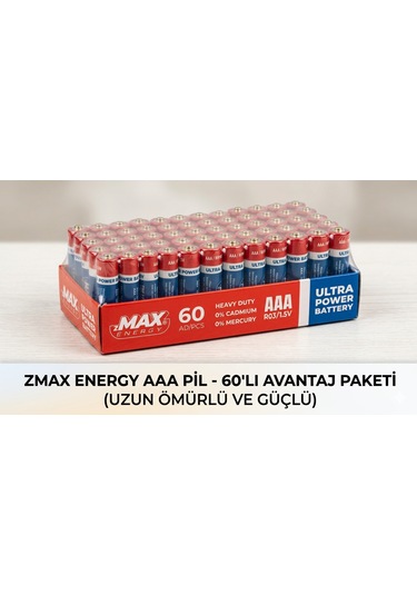 Maxx 60 Adet Aaa R03 İnce Pil 1.5 V