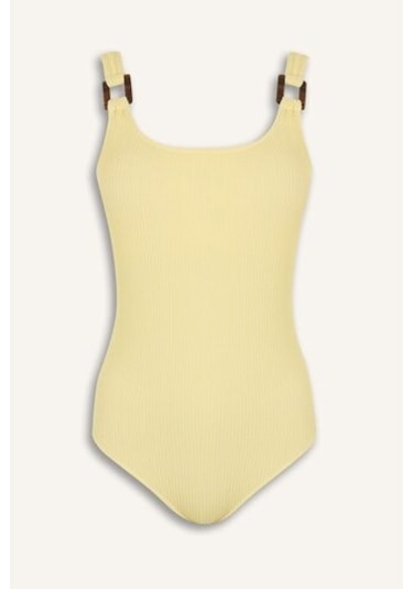 Defacto Regular Fit Bürümcük Mayo-fall İn Love T8005az25smyl118 Sarı