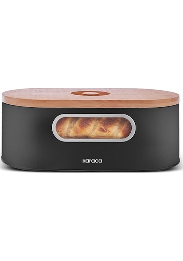 Karaca Stream 2in1 Ekmek Kutusu/Kesme Tahtası Black