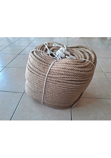 Jüt Halat 25 Metre Hasır Halat 10 Mm Kendir Halat İp Dekoratif Jü