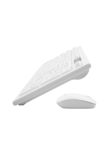 Everest KM-6121 Kablosuz Q Slim Klavye Mouse Set Beyaz