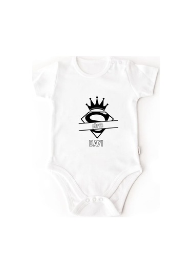 Kişiye Özel Süper Aile Bebek Body Anne Baba Dede Teyze Amca Hala Dayı Beyaz